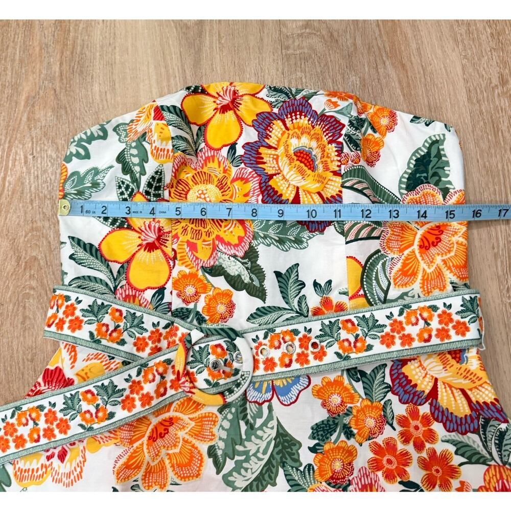 Joie Strapless Dress Women’s Size M 10 Colorful Floral Cruise Vacation Boho - Picture 11 of 15
